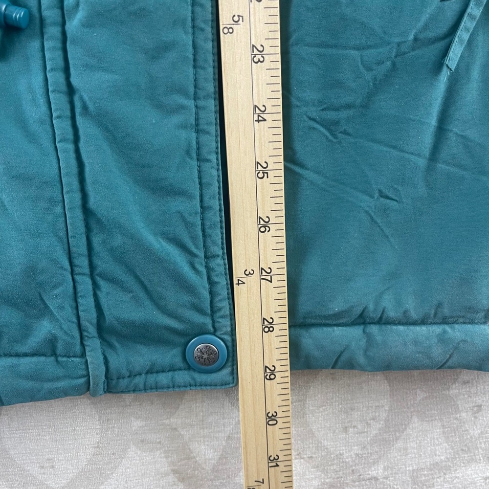 LL Bean Vintage Women Petite Medium Teal Quilted Insulated Parka Jacket P290 - Picture 4 of 9